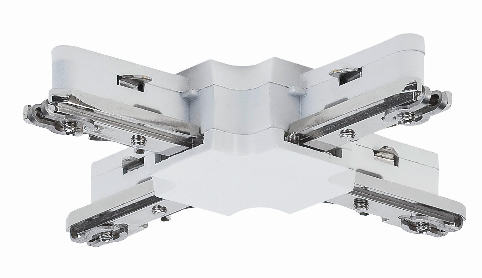 SCHIENENSYSTEM-VERBINDER URail 10,4/10,4/1,8 cm  - Weiß, Design, Kunststoff/Metall (10,4/10,4/1,8cm) - Paulmann