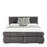 BOXSPRINGBETT Flachgewebe 140/200 cm INKL. Matratze - Chromfarben/Grau, Design, Kunststoff/Textil (140/200cm) - Carryhome