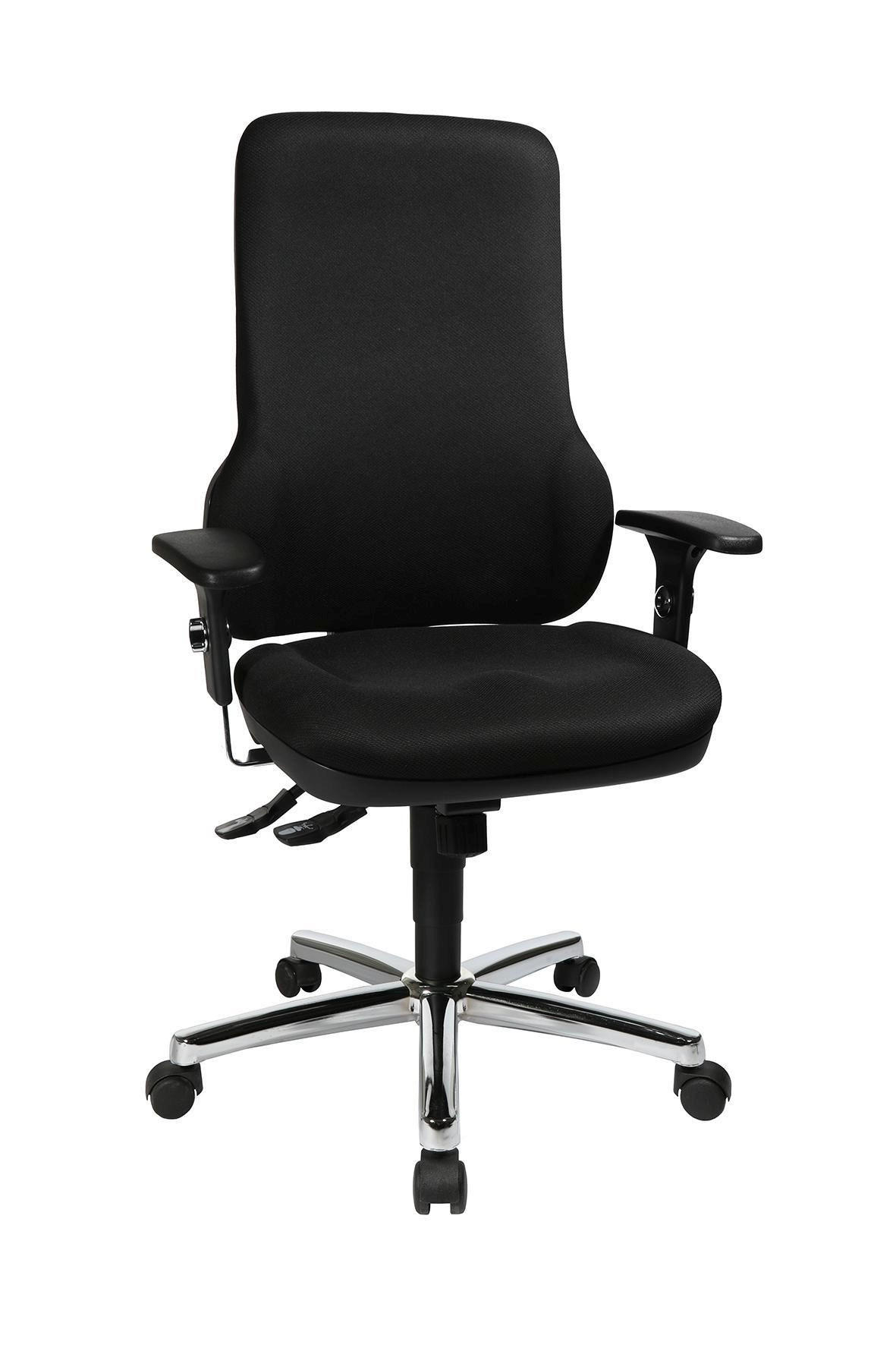 DREHSTUHL Webstoff Schwarz  - Schwarz, KONVENTIONELL, Kunststoff/Textil (80/121/60cm) - Topstar
