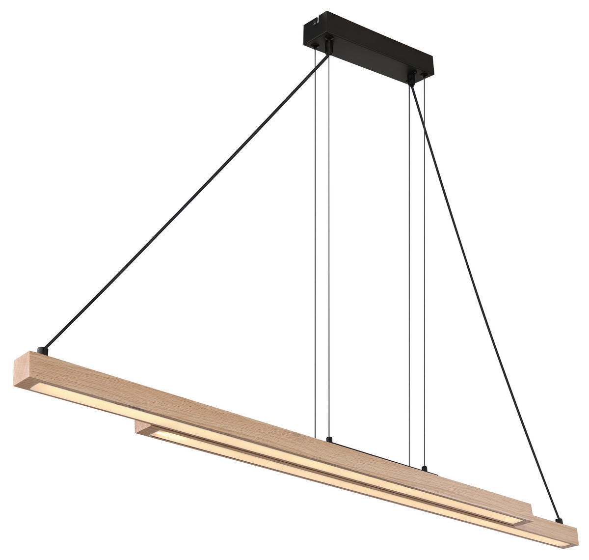 LED-HÄNGELEUCHTE 171/7/120 cm    - Dunkelbraun/Schwarz, Design, Kunststoff/Metall (171/7/120cm) - Globo