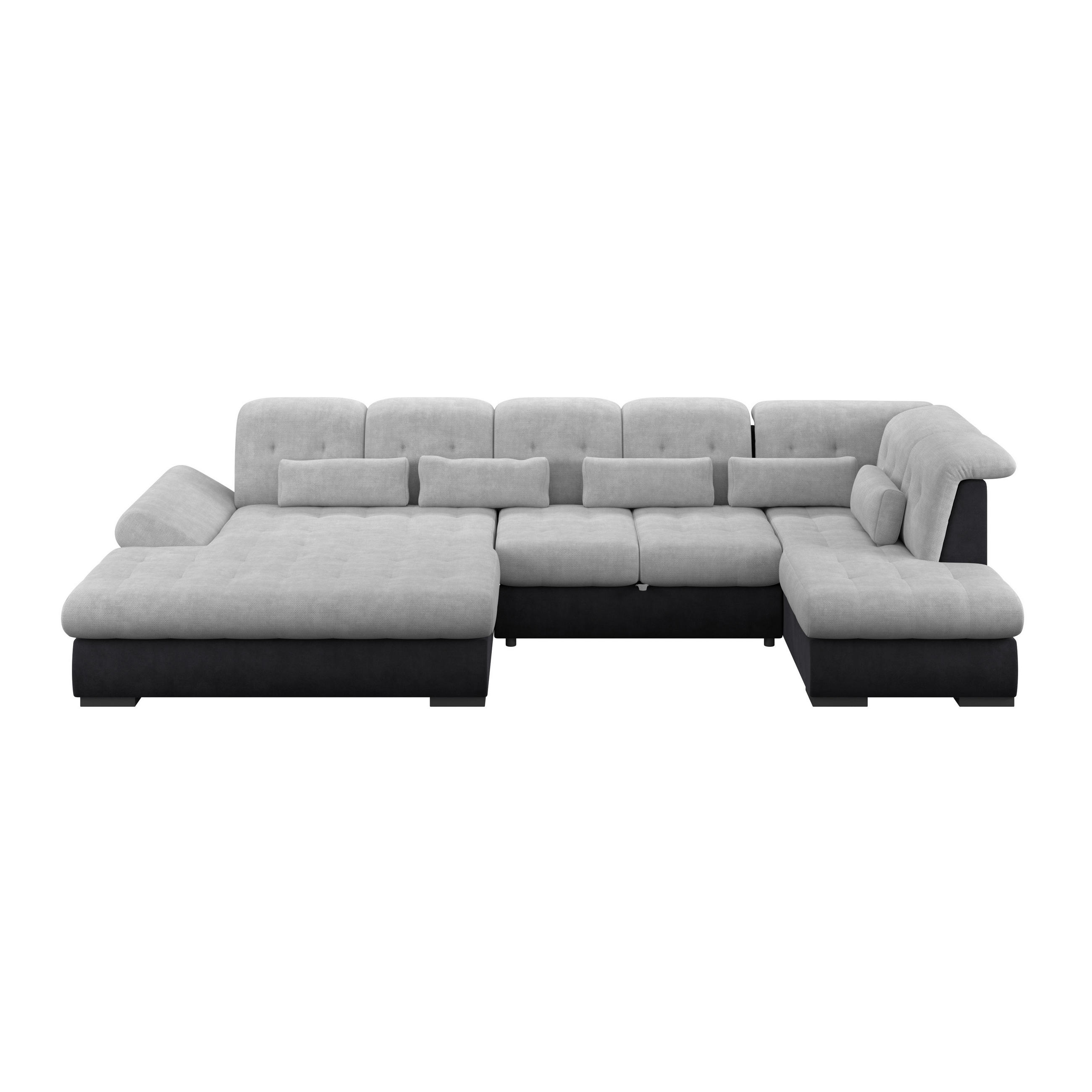 Wohnlandschaft Madera Silberfarben, S: 358x212 cm