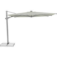 AMPELSCHIRM 300 cm  - Silberfarben/Hellgrau, Basics, Textil/Metall (300/300cm) - Suncomfort by Glatz