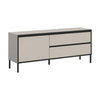 LOWBOARD  in 150/62/38 cm  - Kaschmir/Schwarz, Design, Holzwerkstoff/Metall (150/62/38cm) - Livetastic