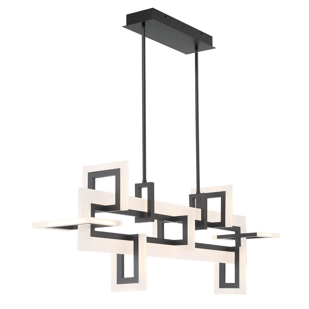 LED-HÄNGELEUCHTE Eurofase 50/122,8/23,1 cm   - Schwarz, Design, Kunststoff/Metall (50/122,8/23,1cm) - Elstead Lighting