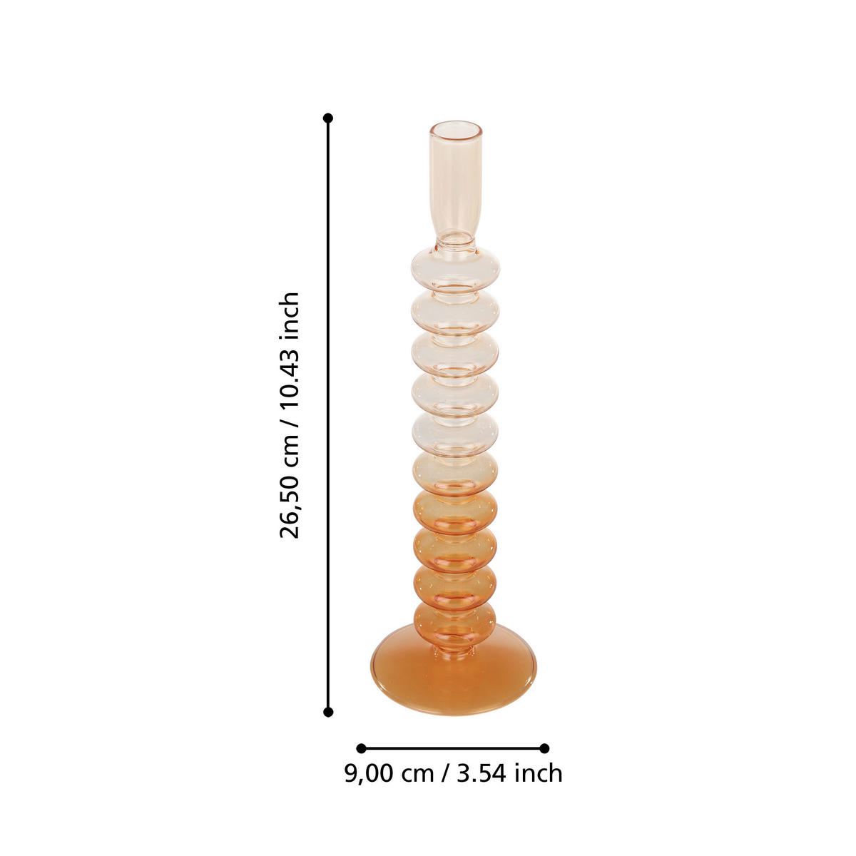 STABKERZENHALTER - Pink/Rot, LIFESTYLE, Glas (9/29,5cm)