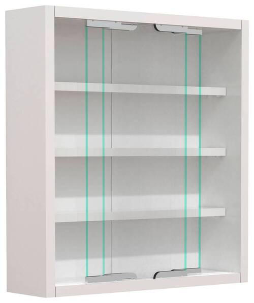 HÄNGEVITRINE in Weiß  - Silberfarben/Weiß, MODERN, Glas/Holzwerkstoff (37/40/10cm) - MID.YOU