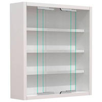 HÄNGEVITRINE in Weiss  - Weiss/Silberfarben, Modern, Glas/Holzwerkstoff (37/40/10cm) - MID.YOU