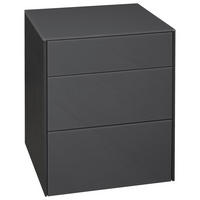 NOČNÍ STOLEK, antracitová, 52/63/42 cm - černá/antracitová, Design, kompozitní dřevo/plast (52/63/42cm) - Novel