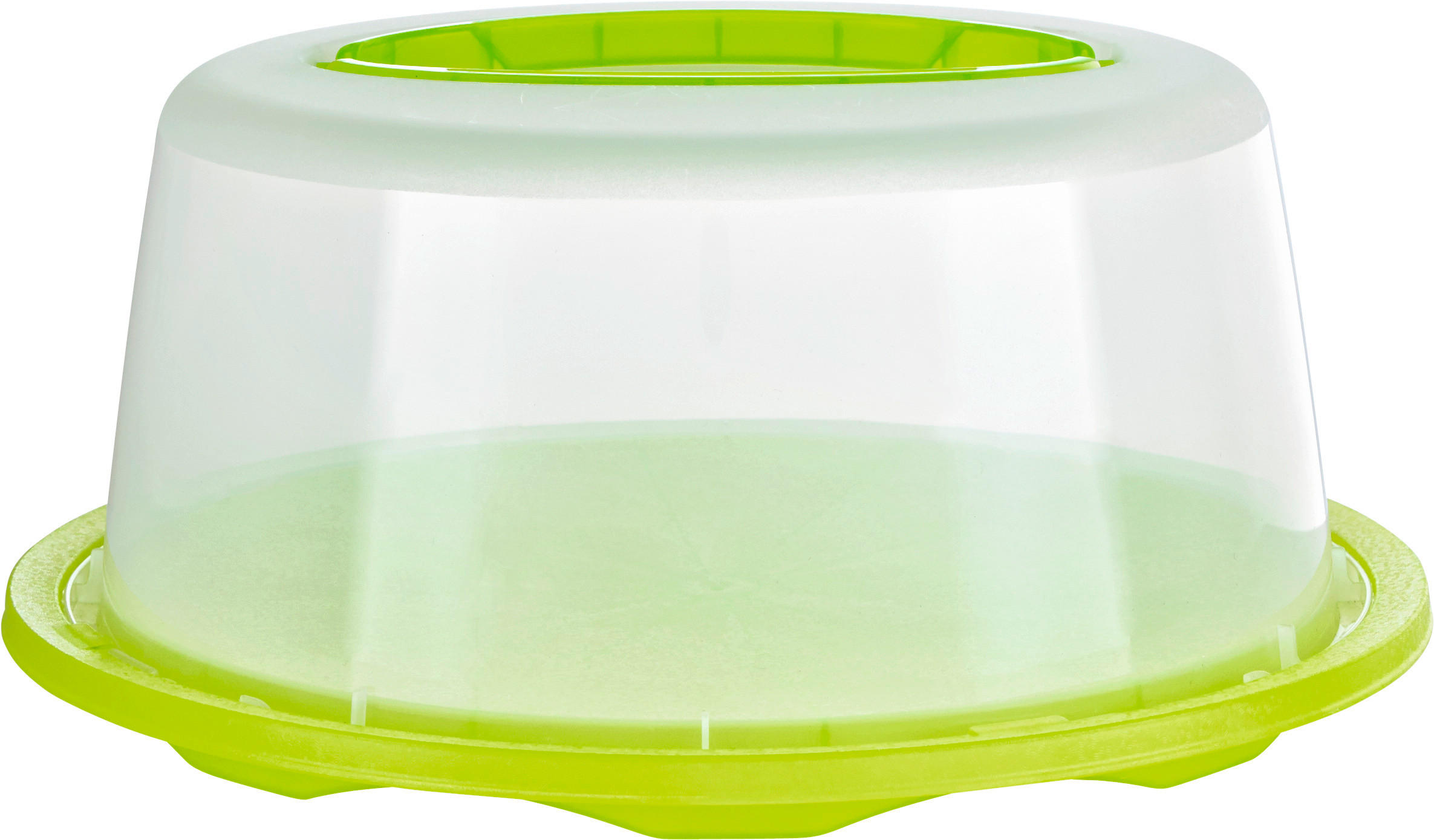 PŘENOSNÝ BOX, 34/15 cm - zelená/čiré, Basics, plast (34/15cm) - Homeware Profession.