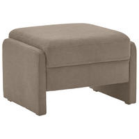 HOCKER in Textil Taupe  - Taupe/Schwarz, Modern, Kunststoff/Textil (70/47/60cm) - Pure Home Comfort