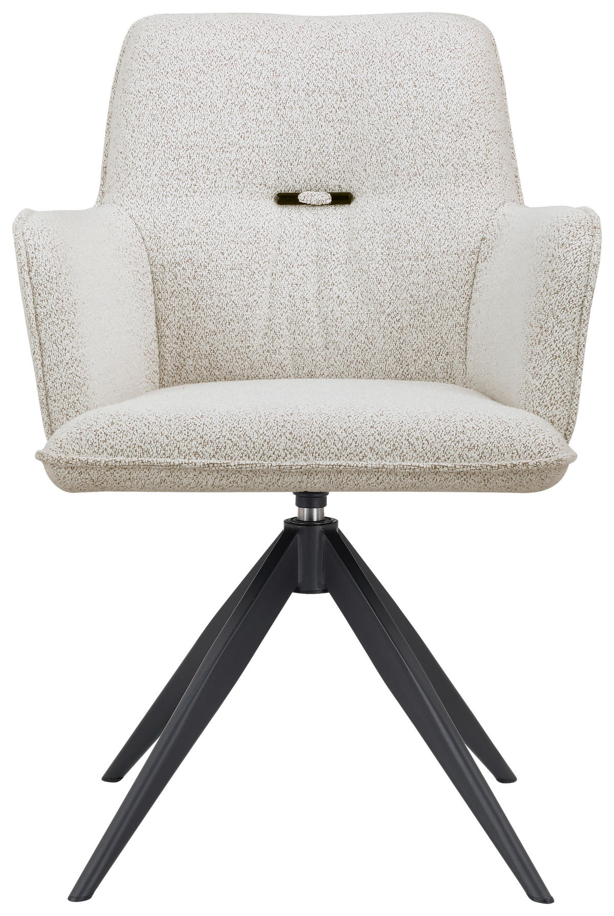 NASLANJAČ, kovina, tekstil črna, bež  - črna/bež, Design, kovina/tekstil (60/87/64,5cm) - Novel