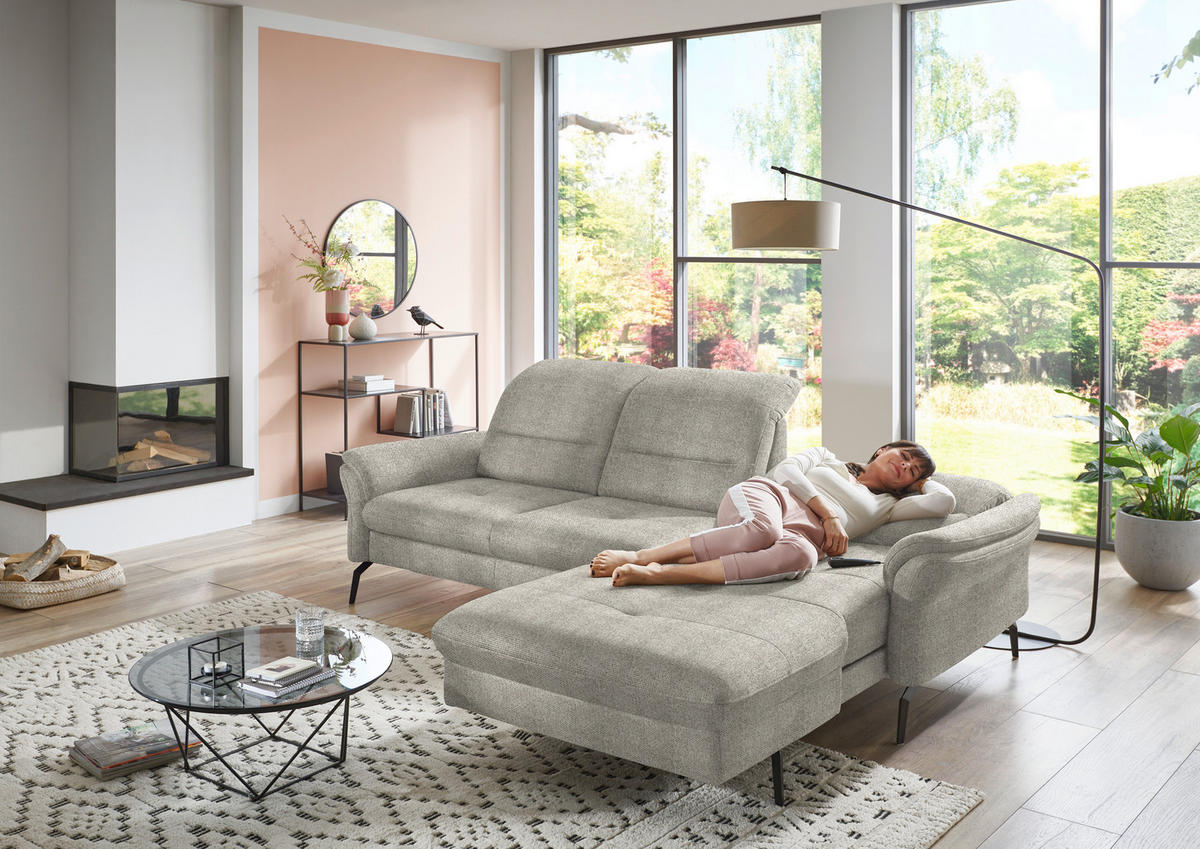 ECKSOFA in Flachgewebe Braun, Grün  - Schwarz/Braun, Konventionell, Textil/Metall (260/181cm) - Beldomo Speed
