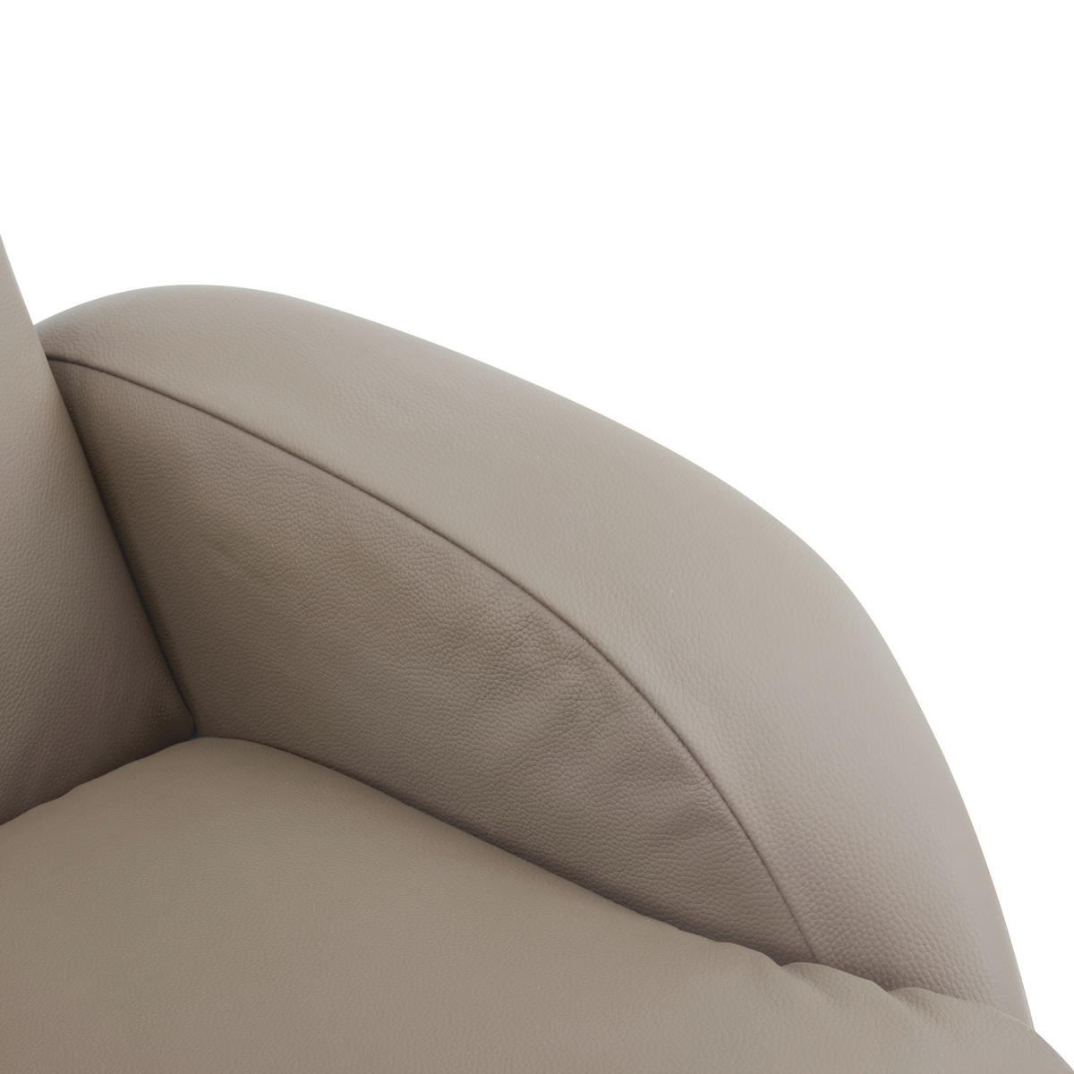 RELAXAČNÍ KŘESLO S TABURETEM, textil, kůže, šedohnědá - černá/šedohnědá, Design, kov/textil (77/107/75cm) - Livetastic