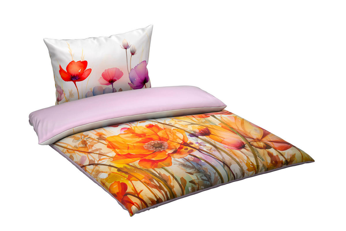 POSTELJINA SA DVA LICA 140/200 cm saten narandžasta  - narandžasta, tekstil (140/200cm) - Esposa