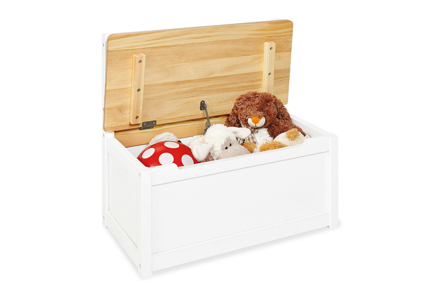 KINDERSITZBANK - Weiß Hochglanz/Naturfarben, Basics, Holz (57/31cm) - Pinolino