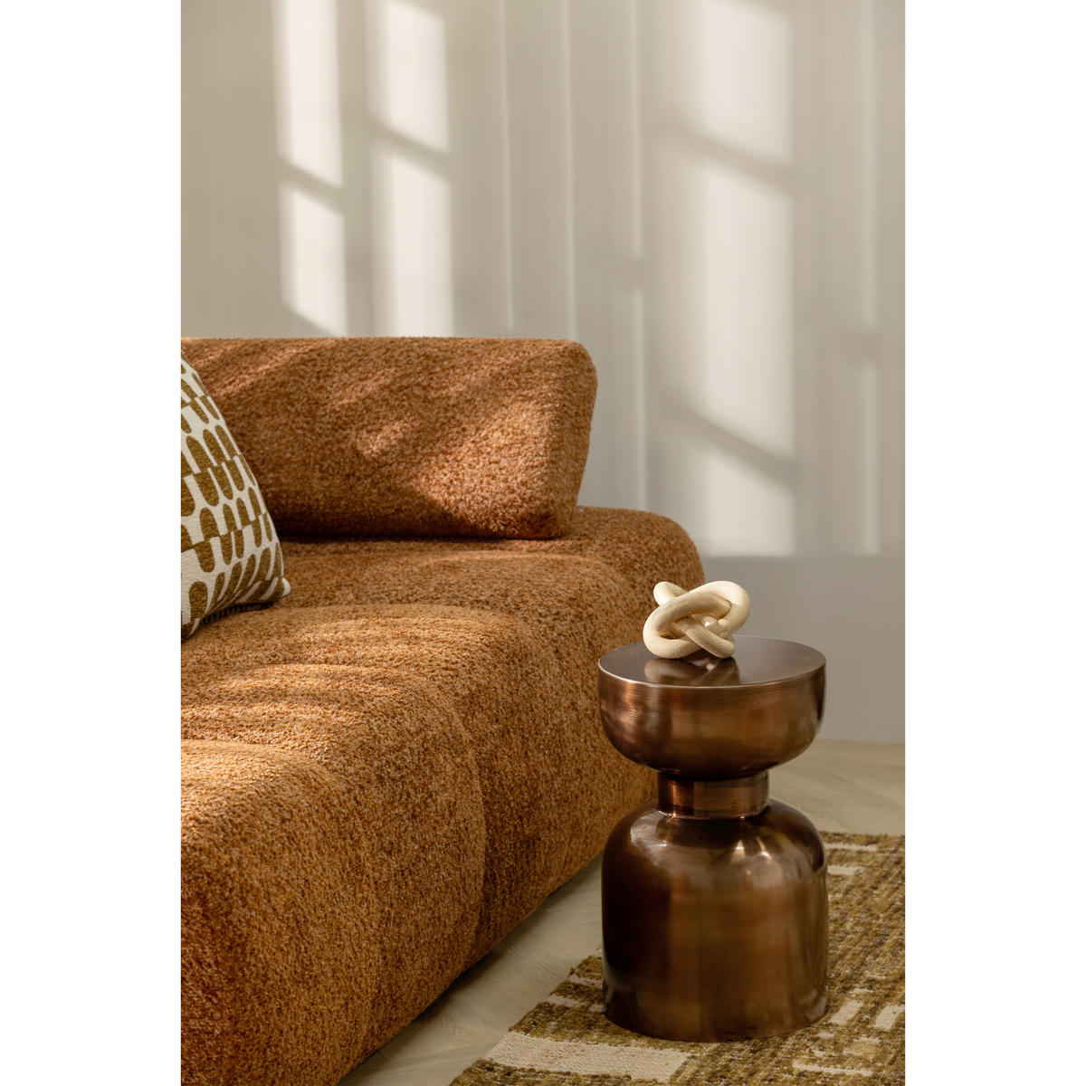 BEISTELLTISCH 30/30/47 cm Frits Bronzefarben rund  - Bronzefarben, Design, Metall (30/30/47cm) - Livetastic