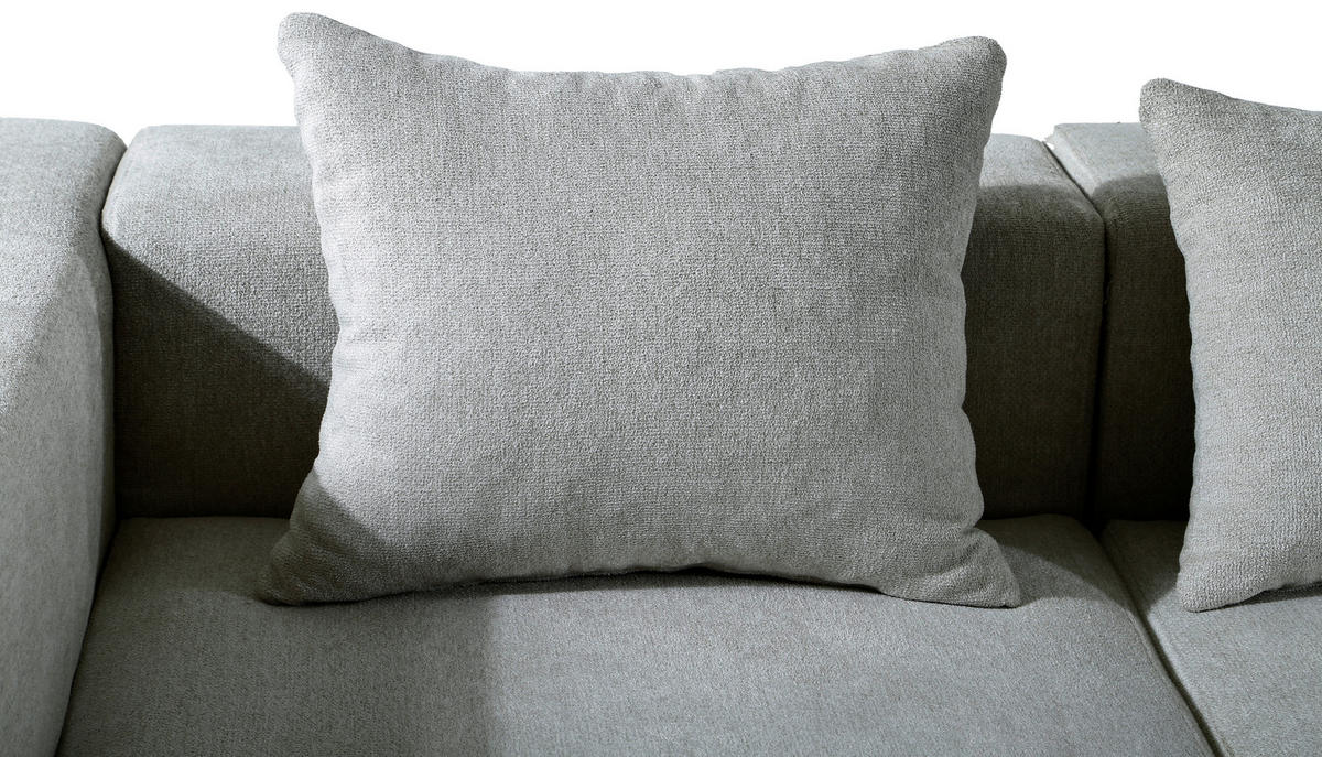 3-SITZER-SOFA in Leinenoptik Grau  - Grau, Design, Textil (300/60/100cm) - P & B