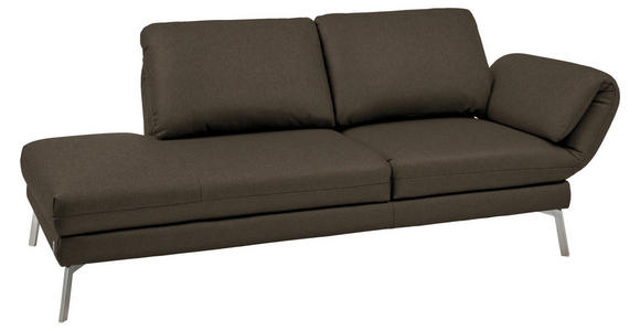 RÉCAMIERE in Echtleder Olivgrün - Chromfarben/Olivgrün, Design, Leder/Metall (209/85-109/95-16cm) - Dieter Knoll