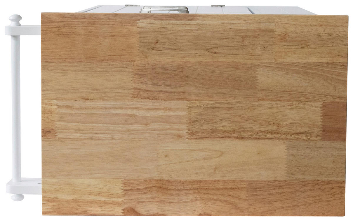 SERVIERWAGEN in Weiß  - Silberfarben/Schwarz, Basics, Holz/Holzwerkstoff (68/89/40cm) - MID.YOU