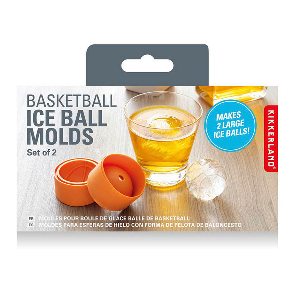POSODA ZA KOCKE LEDU - oranžna, Basics, umetna masa (6/7/12,5cm) - Kikkerland