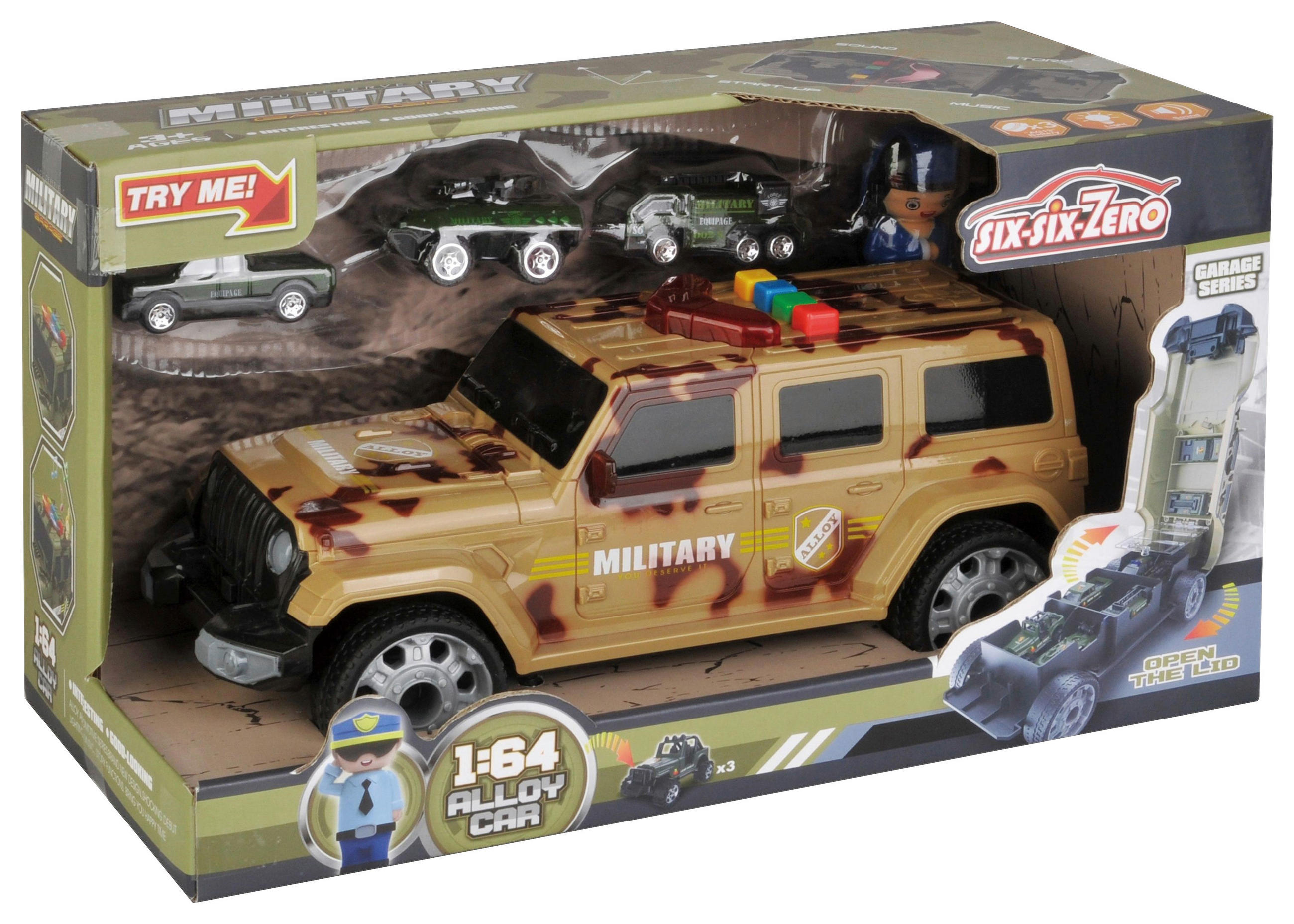 Spielzeug-Auto Jeep Militär mit Geräusch- und Lichteffekte