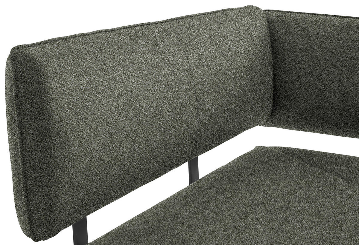 ECKBANK 150/190 cm  in Grau, Schwarz  - Schwarz/Grau, MODERN, Textil/Metall (150/190cm) - Cantus
