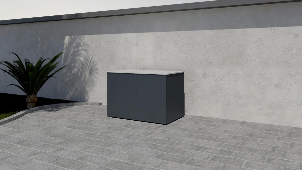 OUTDOORKÜCHE  - Sandfarben/Anthrazit, Basics, Keramik/Metall (134/92,5-98,5/63,3cm) - Dieter Knoll