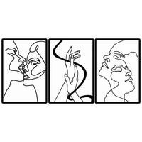 METALLBILD  - Schwarz, Basics, Metall (109/50cm)