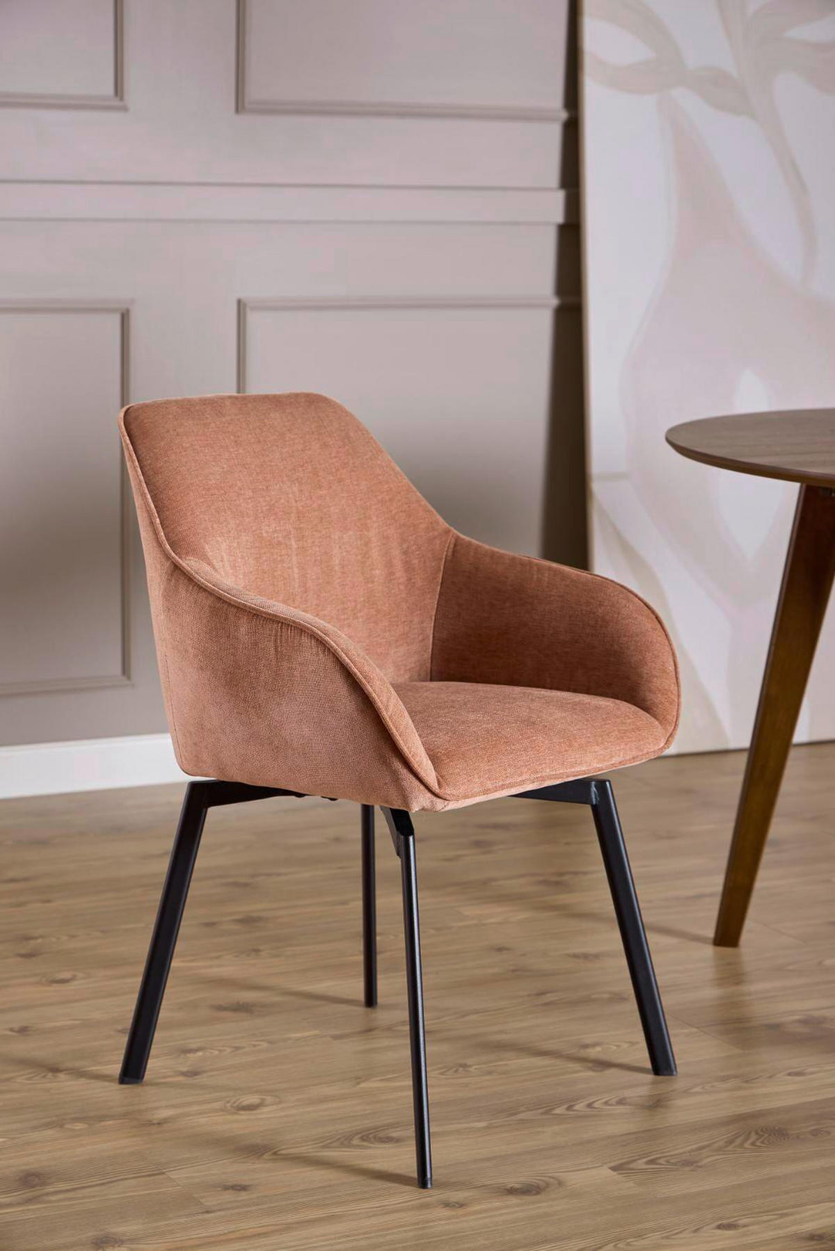 STOL MED ARMSTÖD 2 styck automatisk funktion för återfjädring struktur   - svart, Design, metall/textil (58,5/83,5/55,5cm) - Best Price