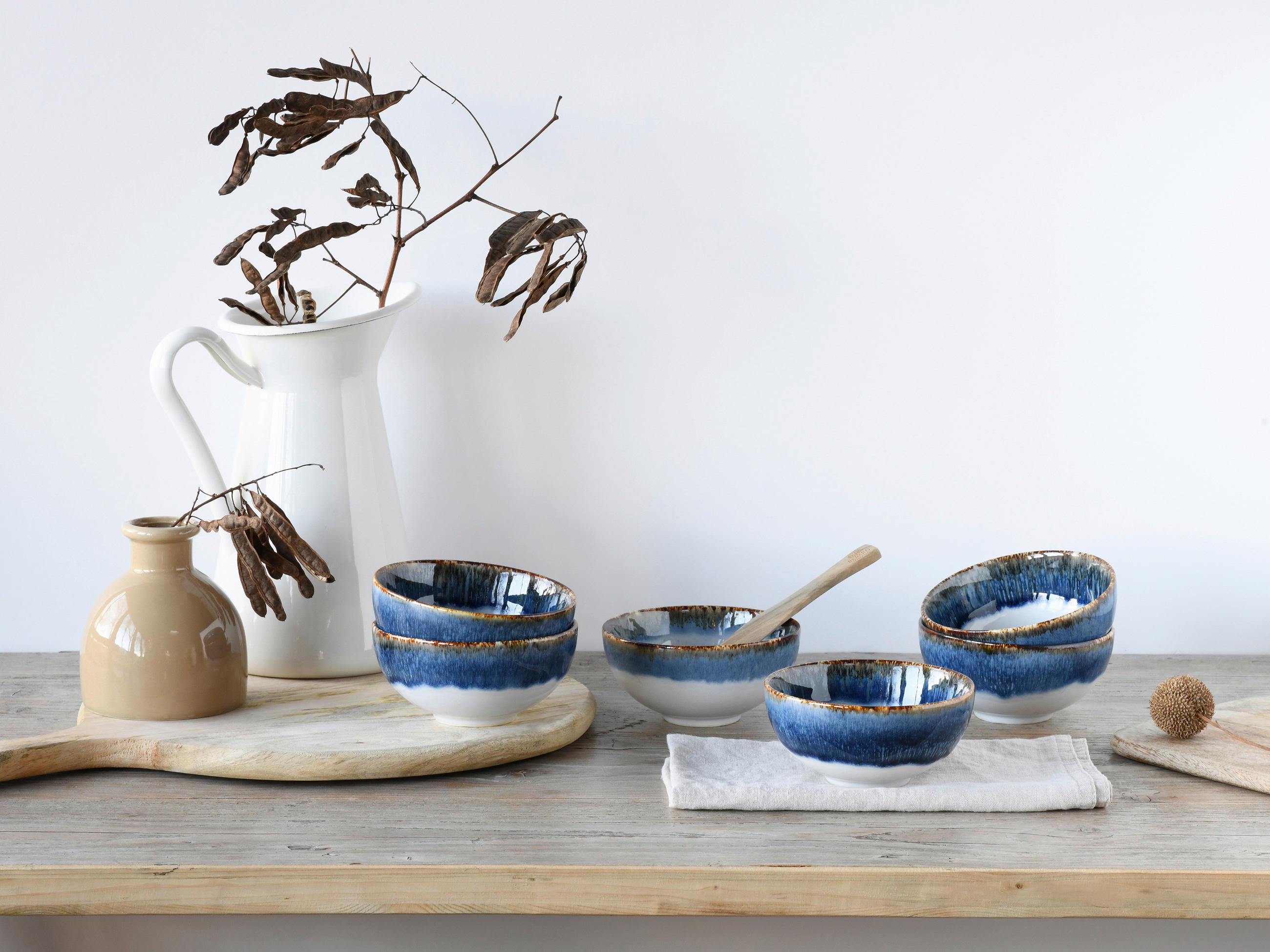 Thumbnail - Creatable Dipschalenset Cascade, Keramik, 6-teilig, rund, Essen & Trinken, Geschirr, Schalen & Schüsseln, Dipschalen