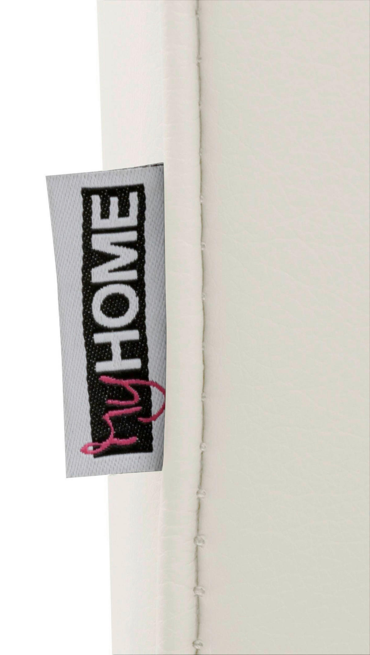 STUHL-SET 2 Stück  in Stahl Lederlook pigmentiert Metall, Leder  - Weiß, Design, Leder/Metall (43/104/62cm) - MID.YOU