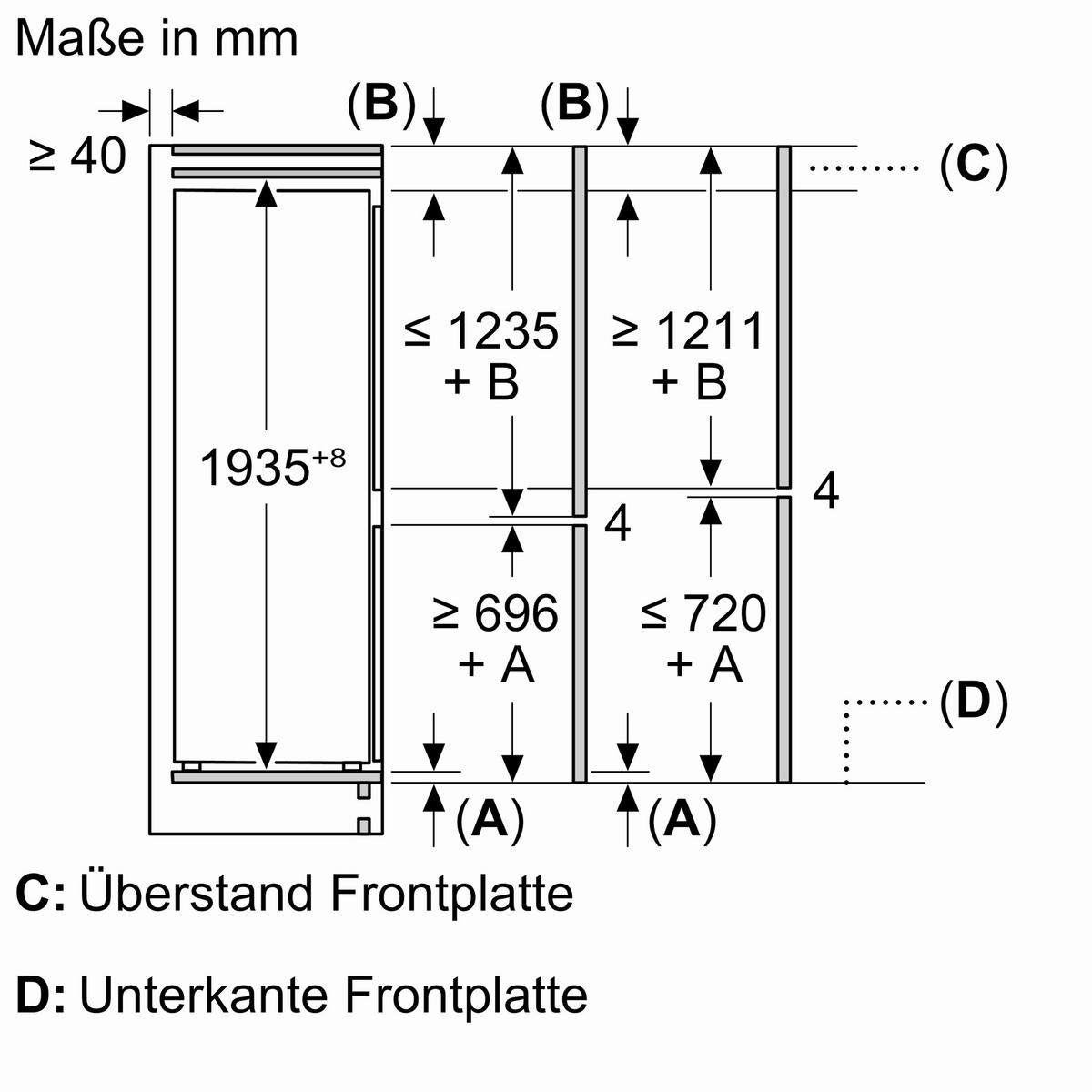 KÜHL-GEFRIER-KOMBINATION KB7962FE0  - Weiß, Basics, Kunststoff/Metall (70,8/193,5/54,8cm) - Neff