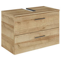 WASCHBECKENUNTERSCHRANK 75/49,8/38,3 cm  - Chromfarben/Hellbraun, KONVENTIONELL, Holzwerkstoff/Metall (75/49,8/38,3cm) - Sadena