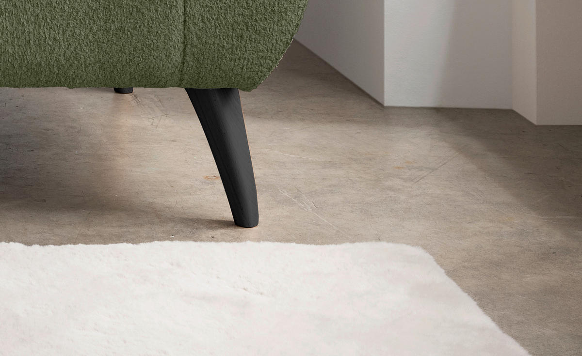 2-SITZER-SOFA Bouclé Grün  - Schwarz/Grün, MODERN, Holz/Textil (172/83/88cm) - MID.YOU