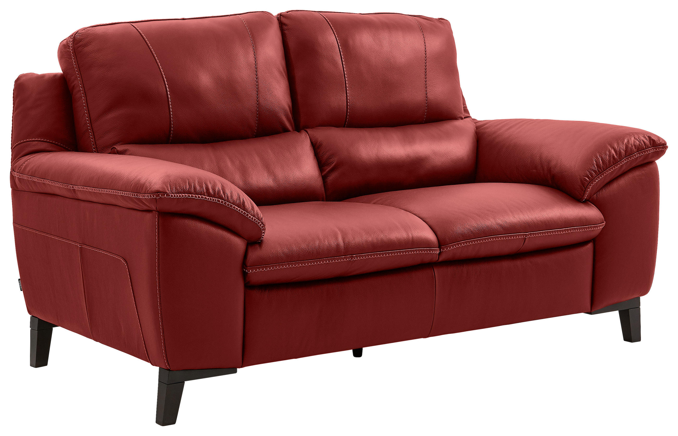 Thumbnail - Livetastic 2,5-Sitzer, Rot, Leder, Echtleder, Semi-Anilinleder, 211x97x95 cm, Made in EU, Wohnzimmer, Sofas & Couches, S...