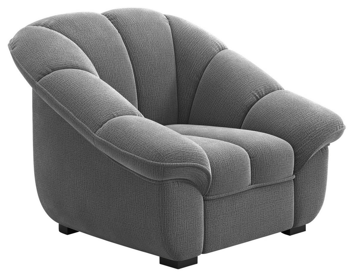 SESSEL in Chenille Anthrazit  - Anthrazit/Schwarz, KONVENTIONELL, Kunststoff/Textil (110/88/104cm) - Welnova