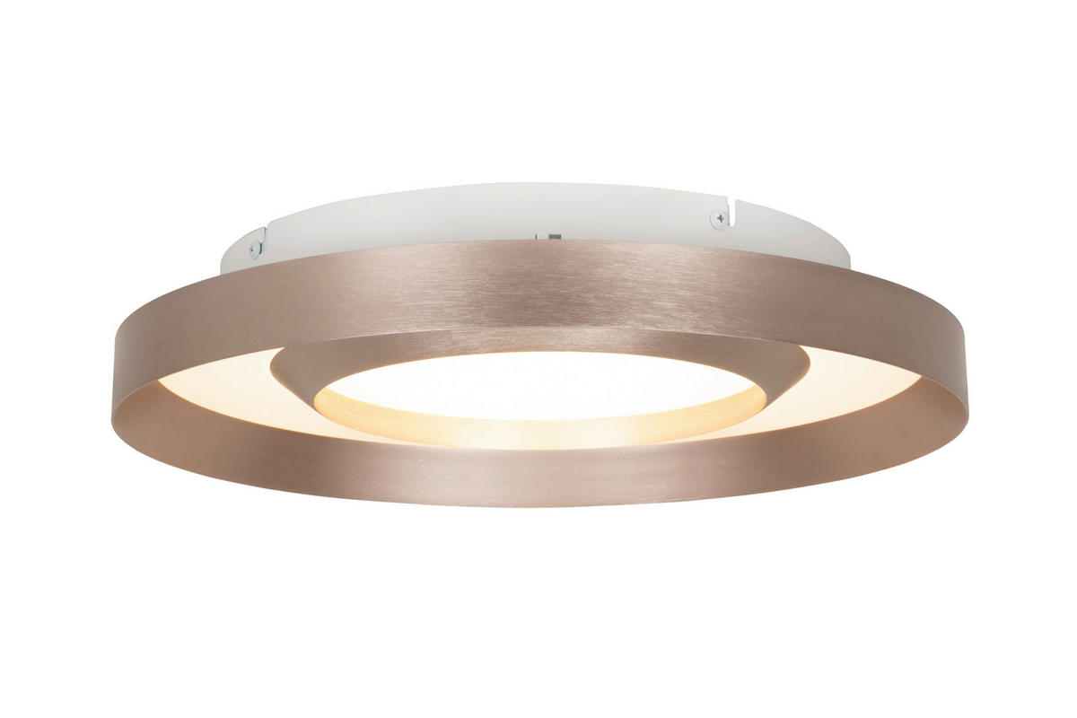 LED-DECKENLEUCHTE Avoir 40/8 cm  - Champagner/Goldfarben, Design, Kunststoff/Metall (40/8cm) - Novel