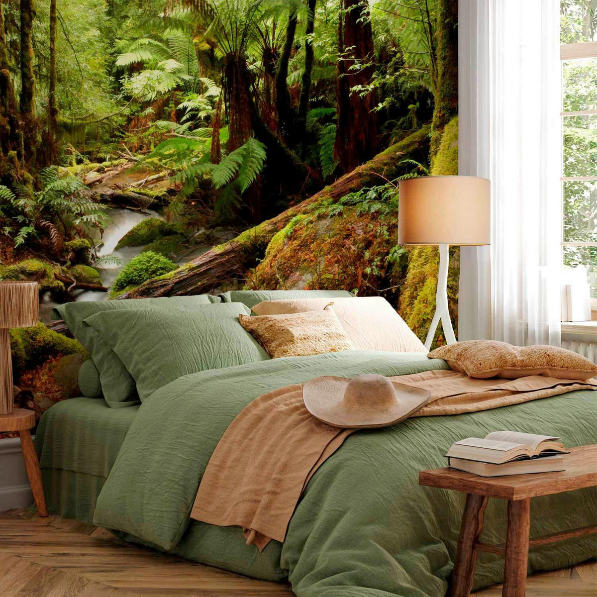 FOTOTAPETE - Hellgrün/Grün, LIFESTYLE, Textil (150/105cm) - artgeist