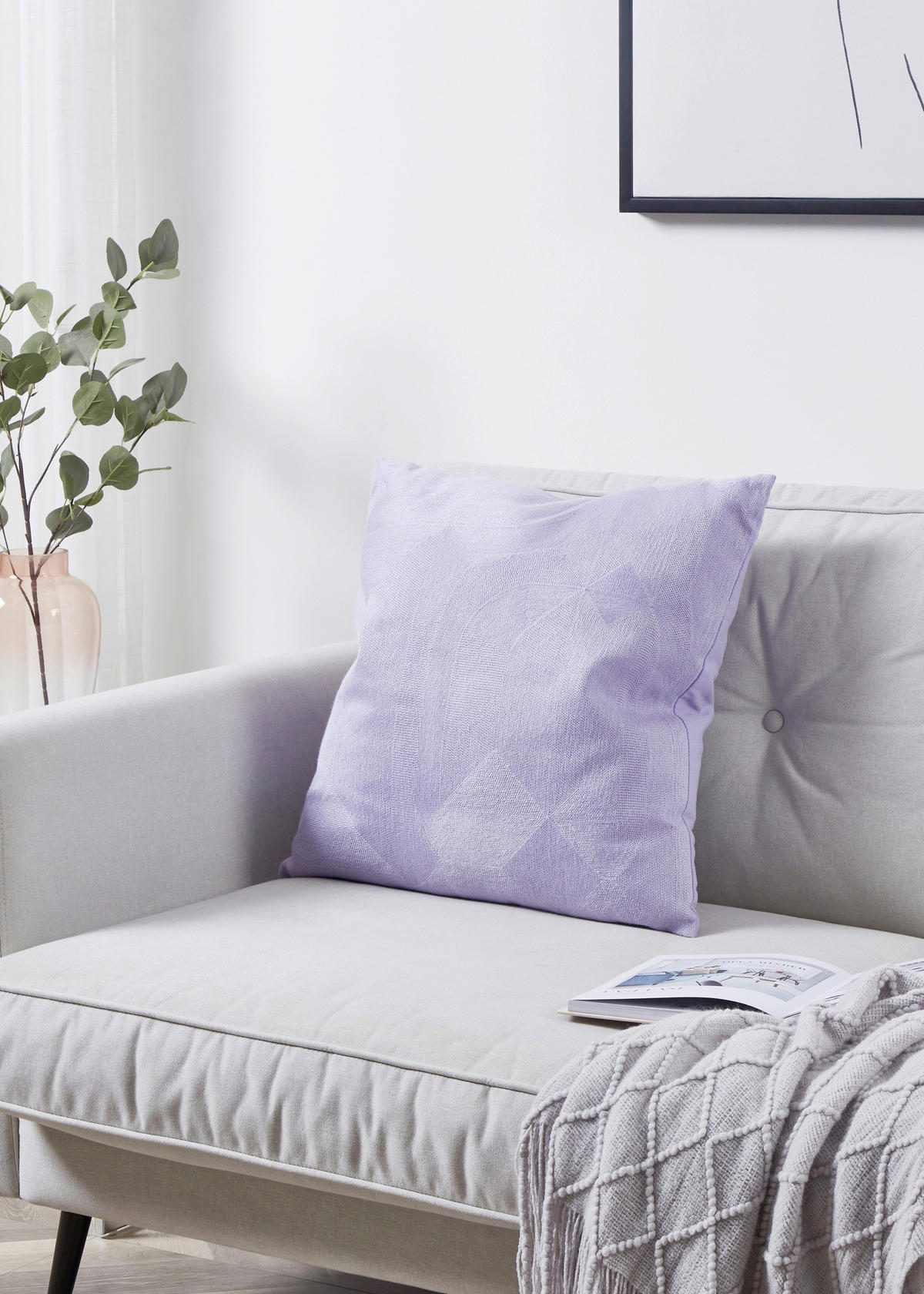 ZIERKISSEN  50/50 cm   - Lila, Basics, Textil (50/50cm) - Eglo