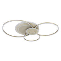 LED-TAKLAMPA Travera 40 W 90/63/8,5 cm  - guldbrun/sandfärgad, Design, metall/plast (90/63/8,5cm) - Novel