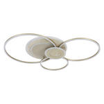 LED-DECKENLEUCHTE Travera 90/63/8,5 cm  - Sandfarben/Chromfarben, Design, Kunststoff/Stein (90/63/8,5cm) - Novel