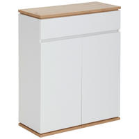 SKRINKA NA TOPÁNKY, biela, dub artisan, 85/106/38 cm - čierna/biela, Design, kompozitné drevo/plast (85/106/38cm) - Xora