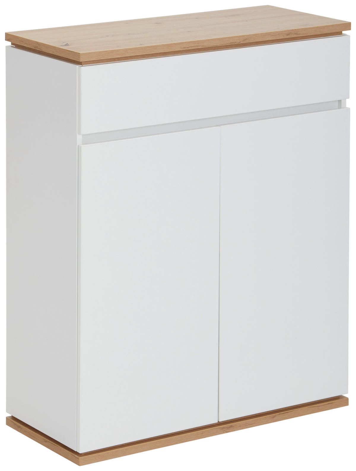 SKRINKA NA TOPÁNKY, biela, dub artisan, 85/106/38 cm - čierna/biela, Design, kompozitné drevo/plast (85/106/38cm) - Xora