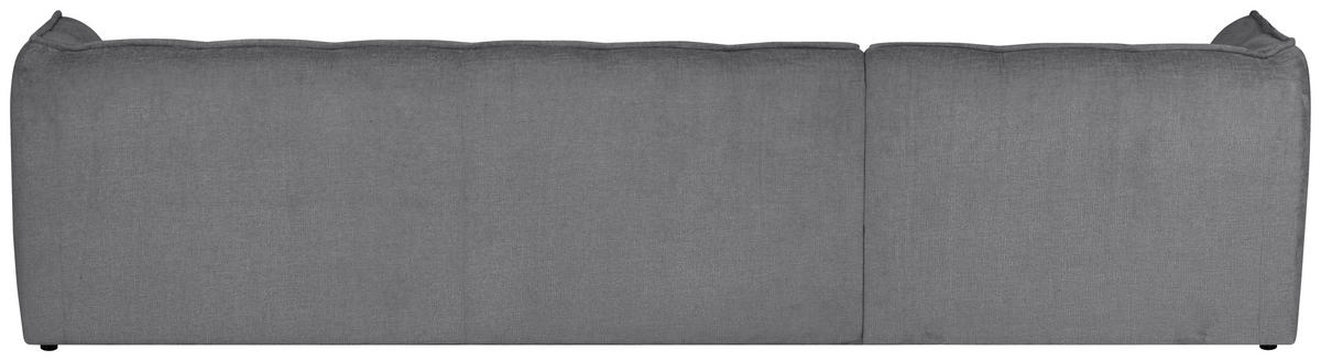 ECKSOFA LIVOLI in Chenille Hellgrau  160/306 cm  - Hellgrau/Schwarz, Design, Textil (160/306cm) - MID.YOU