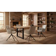 ESSTISCH 220/100/76 cm Echtholz  Holz, Metall rechteckig Akaziefarben  - Schwarz/Akaziefarben, LIFESTYLE, Holz/Metall (220/100/76cm) - Linea Natura