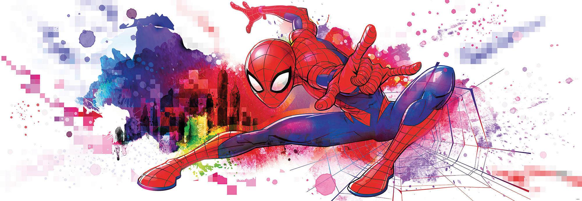 Xora Fototapete Spiderman Mehrfarbig 368x127 cm
