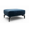 HOCKER in Textil Dunkelblau  - Schwarz/Dunkelblau, Design, Textil/Metall (90/70/46cm) - SENSOO