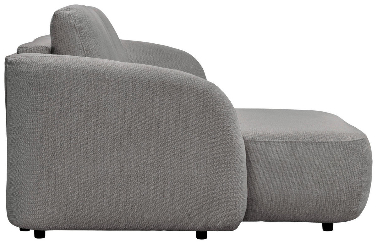 ECKSOFA PORTO Hellgrau  - Hellgrau/Schwarz, Design, Textil (154/270cm) - MID.YOU