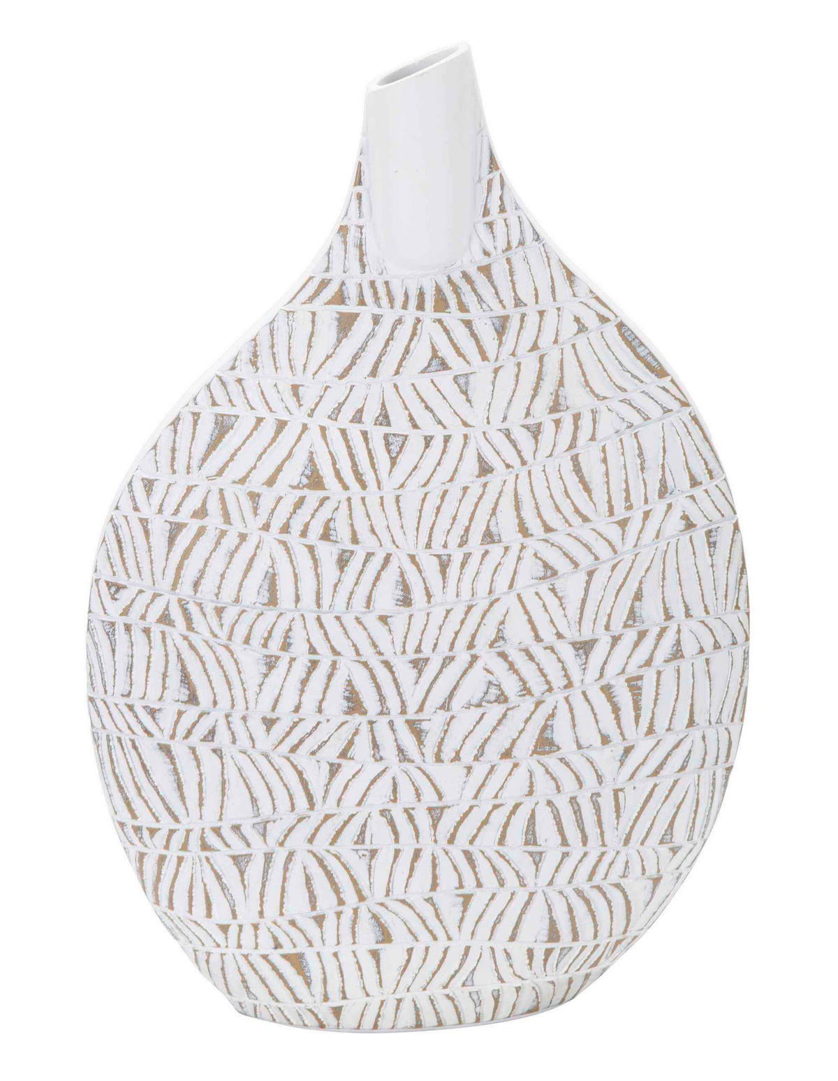 Vase Polyresin Nairobi  - Weiß, Basics, Kunststoff (30.5/46.5/11.5cm)