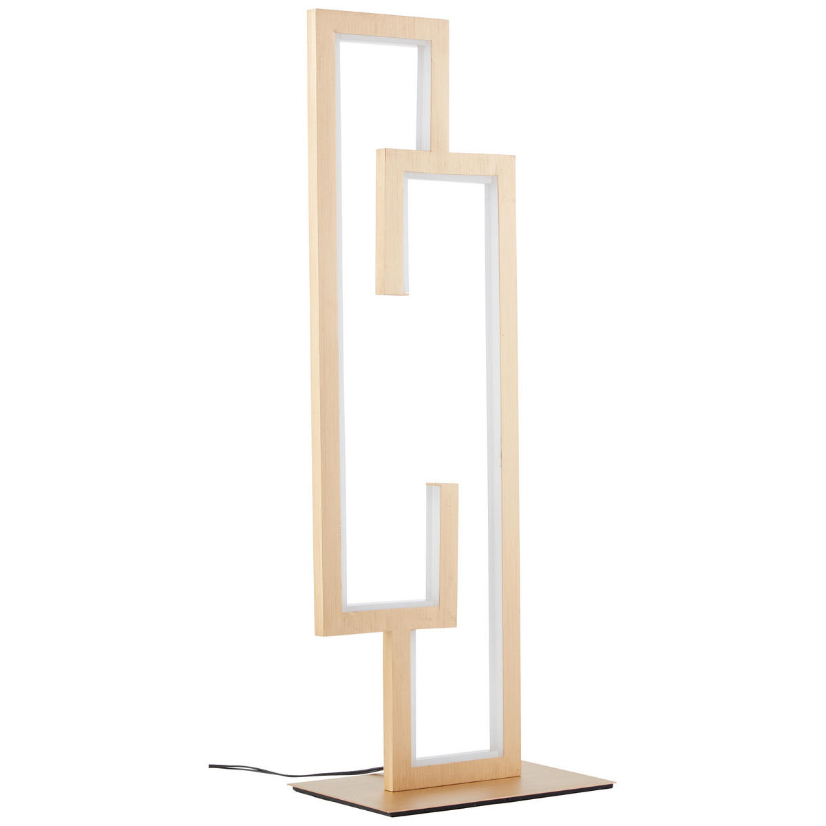STOLNÍ LED LAMPA,  - barvy zlata/barvy hliníku, Basics, kov/plast (58,5/21/14cm)